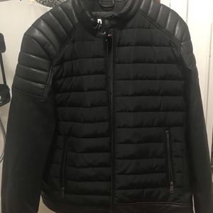 Mixed Media Quilted Racer Men’s Jacket L